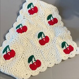 Crochet Cherry Pattern Bandana